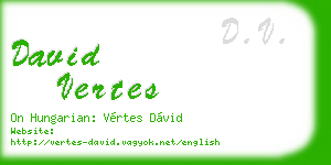 david vertes business card